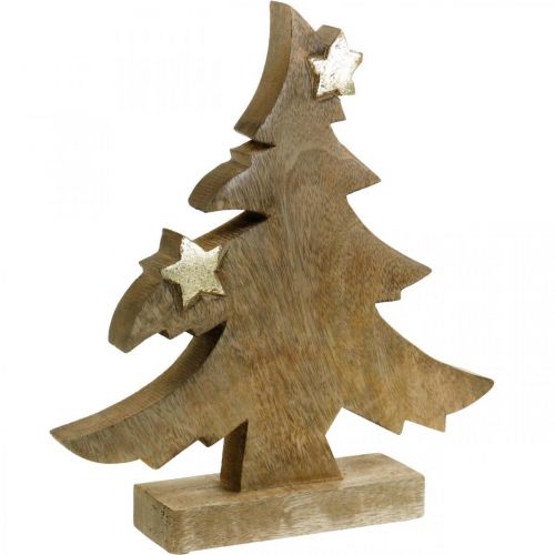 Floristik24 Árvore de Natal decoração de mesa de madeira de manga Natal 28 × 26 × 5cm