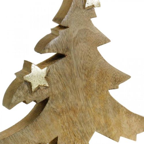 Floristik24 Árvore de Natal decoração de mesa de madeira de manga Natal 28 × 26 × 5cm