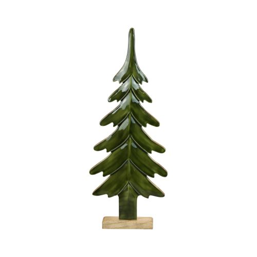 Floristik24 Árvore de natal decoração em madeira verde brilhante 22,5x5x50cm