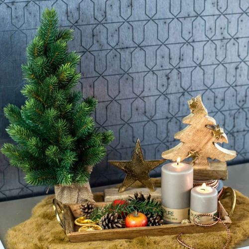 Floristik24 Árvore de natal em saco de juta 47cm