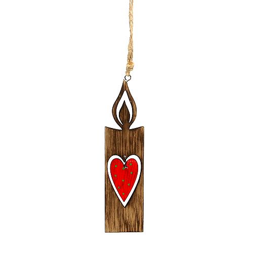 Decorações para árvores de Natal de madeira castanho vela 15cm L28cm 8pcs
