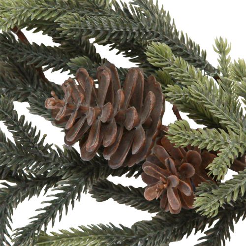 Itens Guirlanda de abeto verde com cones de Natal marrom 185cm