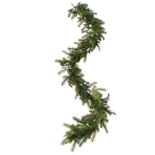 Floristik24 Guirlanda de abeto Thulia com cones verde marrom 182cm