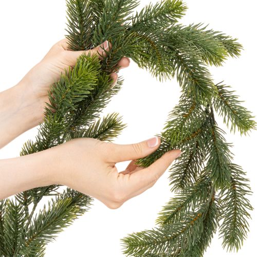 Guirlanda artificial de pinheiro verde para decoração festiva, 200 cm | Floristik24.pt