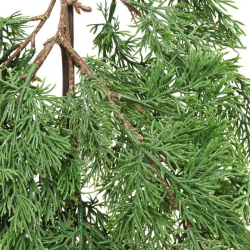 Floristik24 Ramo de cipreste artificial verde para pendurar em 5 ramos decorativos de 75 cm