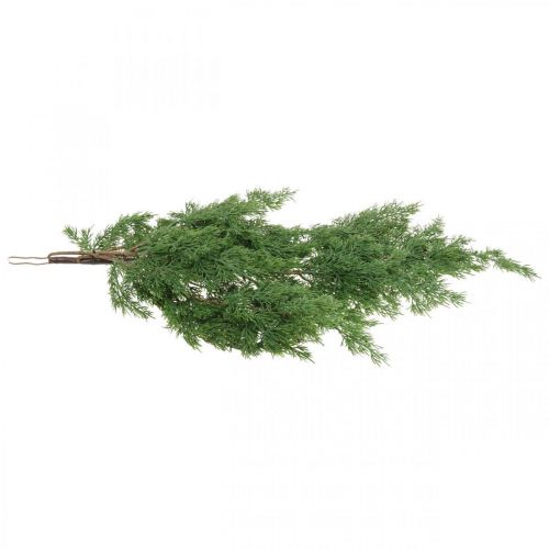 Floristik24 Ramo de cipreste artificial verde para pendurar em 5 ramos decorativos de 75 cm