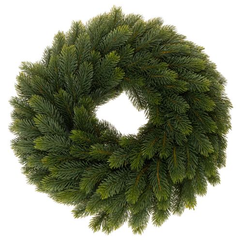 Coroa de ramos de pinheiro artificiais, verde, redonda, 50 cm