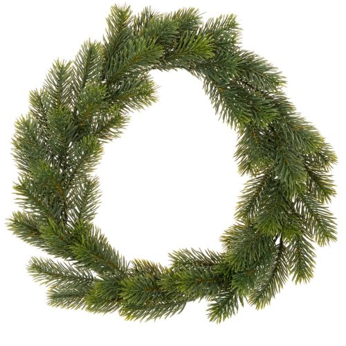 Guirlanda artificial de pinheiro verde para decoração de porta, 35 cm