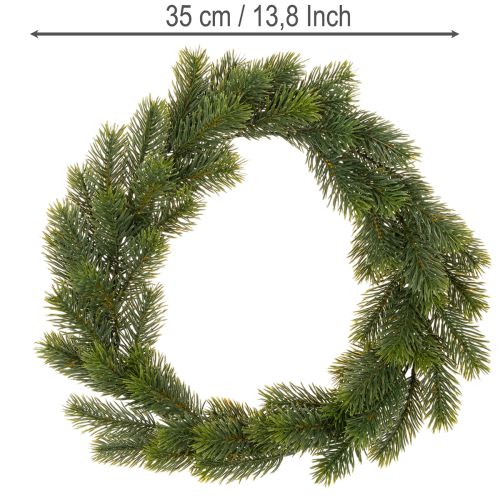 Guirlanda artificial de pinheiro verde para decoração de porta, 35 cm | Floristik24.pt