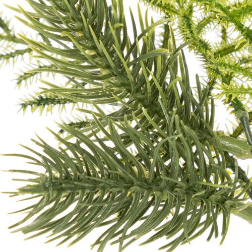 Ramo de pinheiro artificial para decoração festiva, 22 cm, 2 peças | Floristik24.pt