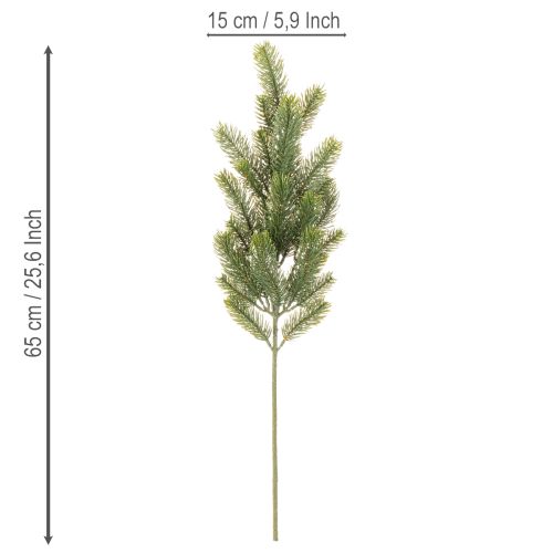 Ramo de pinheiro artificial, ramo decorativo, artificial para decoração de Natal, 65 cm, 3 peças | Floristik24.pt