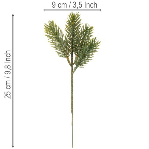 Ramo de pinheiro artificial verde para decoração de inverno, 25 cm, 24 peças | Floristik24.pt