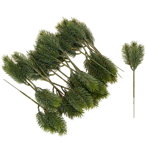 Ramo de pinheiro artificial verde para decoração de inverno, 25 cm, 24 peças | Floristik24.pt