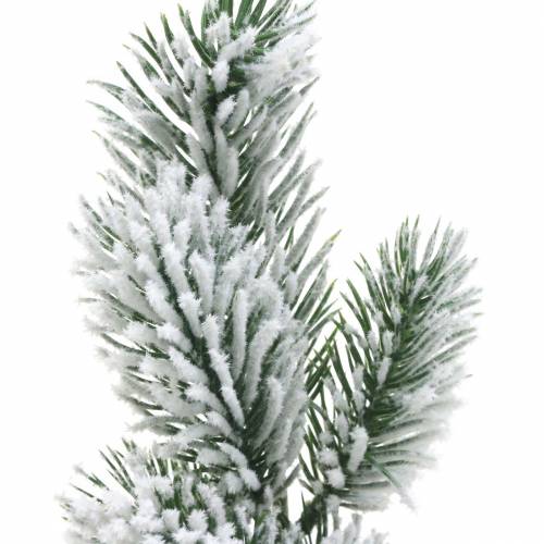Floristik24 Ramo de abeto verde coberto de neve 39 cm 8 unidades
