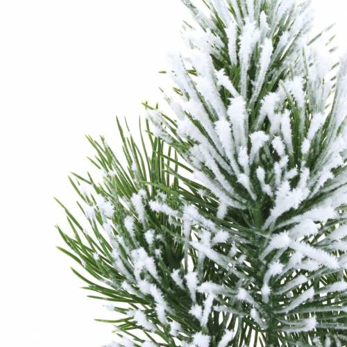 Floristik24 Ramo de pinho verde coberto de neve 50 cm