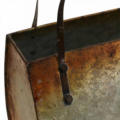 Itens Floreira saco de metal para plantar 26×12,5×27cm