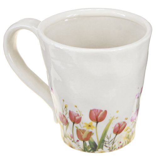 Itens Vaso de cerâmica com motivo floral para decoração nostálgica de primavera, ideal para amantes de plantas, 10,5 cm
