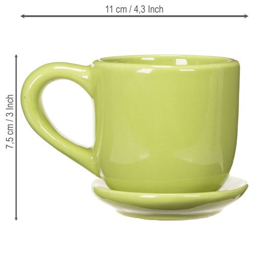 Itens Xícara de café, peça decorativa para mesa, ideal para uma sala de jantar elegante, 11 cm, conjunto de 3 unidades.
