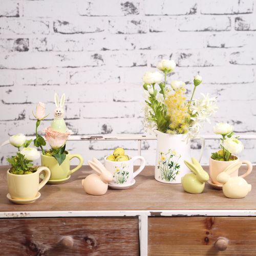 Itens Xícara de café, peça decorativa para mesa, ideal para um ambiente elegante com plantas, 11 cm, conjunto de 3 peças.