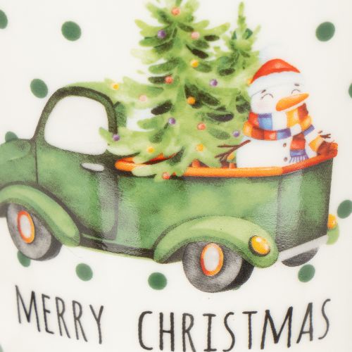 Caneca de café Feliz Natal com motivo de carro natalino, caneca de cerâmica de 10 cm, 2 unidades. | Floristik24.pt