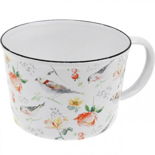 Floristik24 Copo de plantas para pássaros / flores, vaso, copo decorativo de esmalte, vaso Ø10cm A7cm