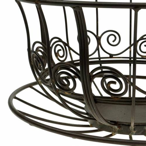 Floristik24 Copo decorativo marrom escuro Ø23cm Alt.13,8cm