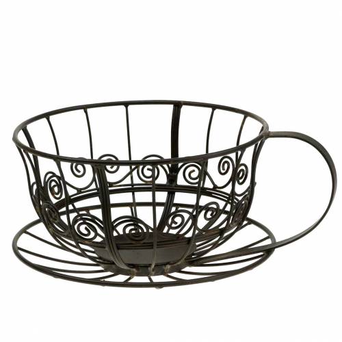 Floristik24 Copo decorativo marrom escuro Ø23cm Alt.13,8cm
