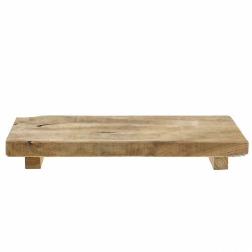 Floristik24 Bandeja de madeira teca natural 29 × 15cm