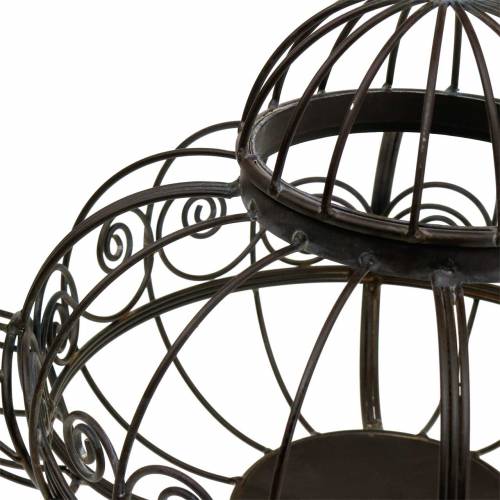 Floristik24 Plantador de bule decorativo metal castanho escuro Ø28cm H24cm