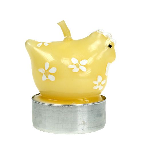 Floristik24 Chá light de frango 5cm amarelo 4pcs