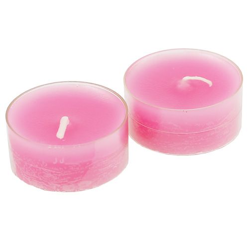 Floristik24 Luzes de chá rosa 18 unidades
