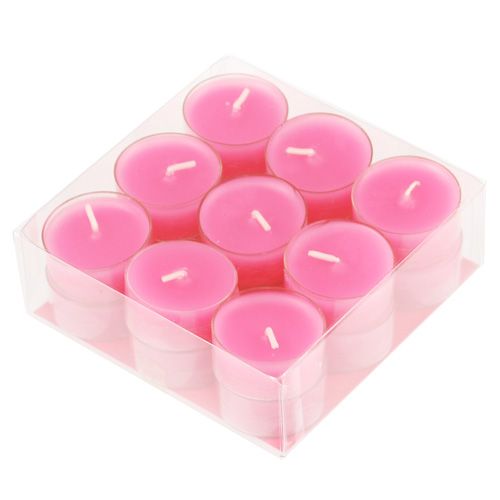 Floristik24 Luzes de chá rosa 18 unidades