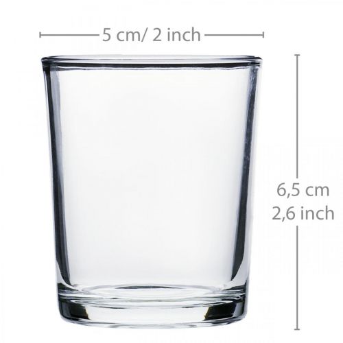 Floristik24 Copos Tealight transparentes Ø5cm Alt.6,5cm 24 unid.