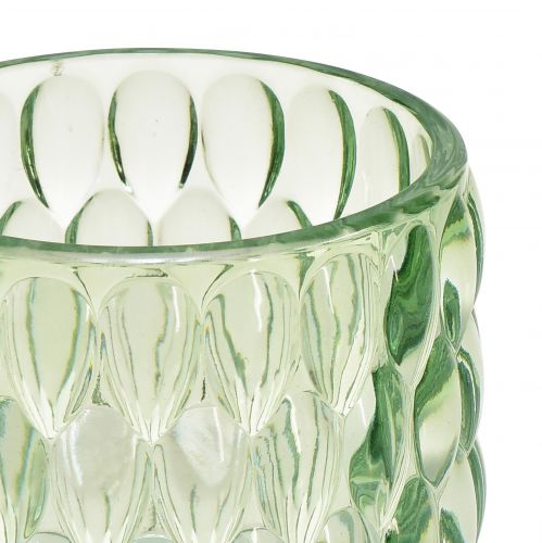 Itens Vidro Tealight lanterna verde vidro colorido Ø9,5cm Alt.9cm 2 unidades