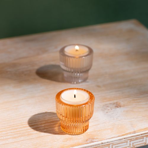 Itens Porta-velas de vidro Tealight vidro colorido Ø5,5cm Alt.5cm 2 unidades