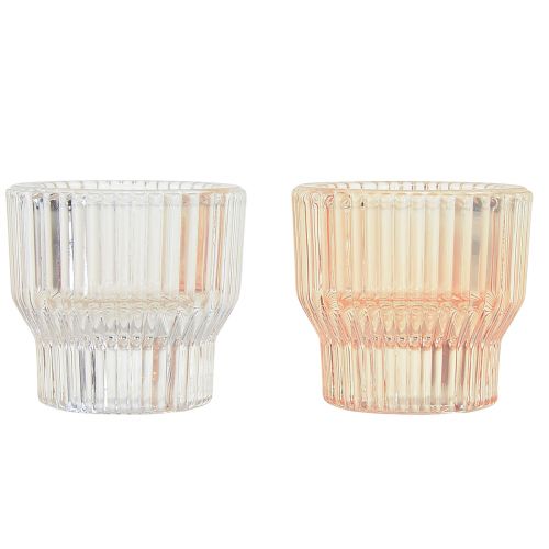 Itens Porta-velas de vidro Tealight vidro colorido Ø5,5cm Alt.5cm 2 unidades