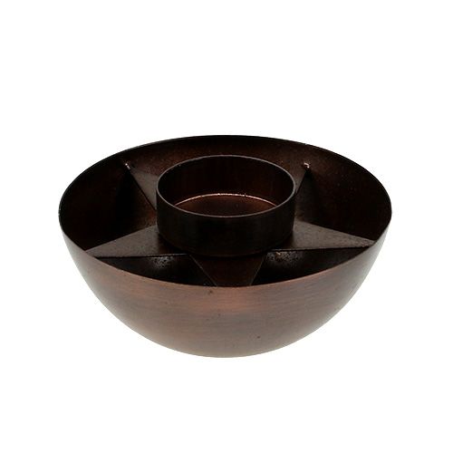 Floristik24 Porta-velas castanho Ø10cm A4cm