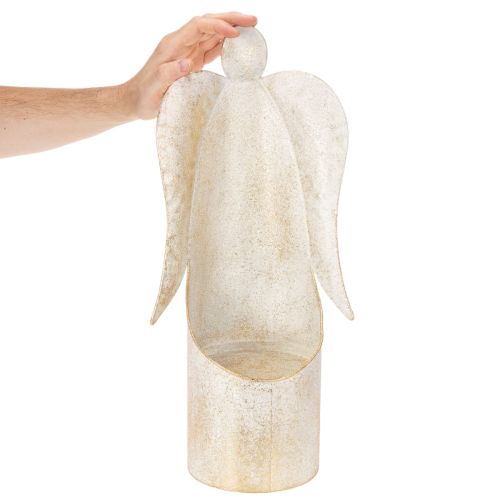 Castiçal em forma de anjo, dourado, para decoração de mesa, 50 cm | Floristik24.pt