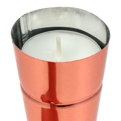 Floristik24 Suporte de luz Tealight Ø4,5 cm H25 cm cobre 4 unidades