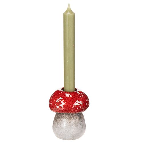Cogumelo decorativo, amanita muscaria, suporte para vela tealight para decoração de mesa, 9 cm | Floristik24.pt
