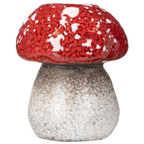 Cogumelo decorativo, amanita muscaria, suporte para vela tealight para decoração de mesa, 9 cm | Floristik24.pt