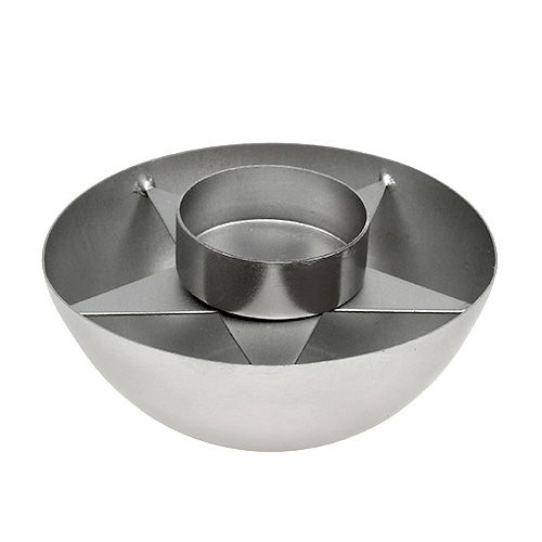 Suporte de luz de chá prata Ø10cm H4cm 1 peça