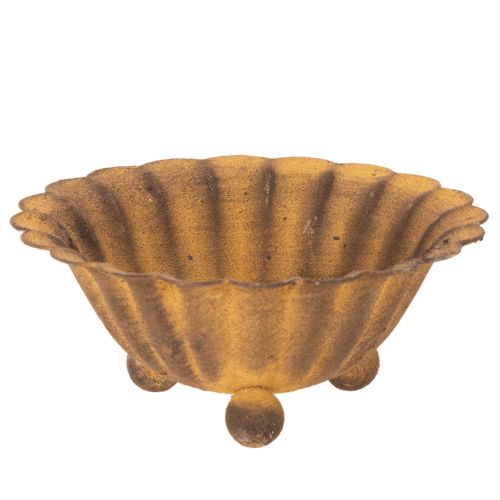 Porta-velas vintage, pequeno recipiente, metal cor de ferrugem, Ø10cm, A4,5cm comprar | Floristik24.pt
