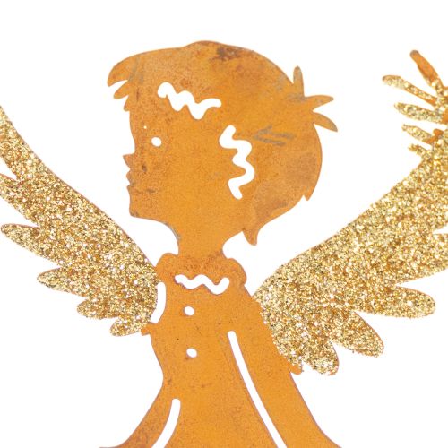 Porta-velas natalino, decoração de anjo, decoração rústica, Ø8cm A18cm | Floristik24.pt