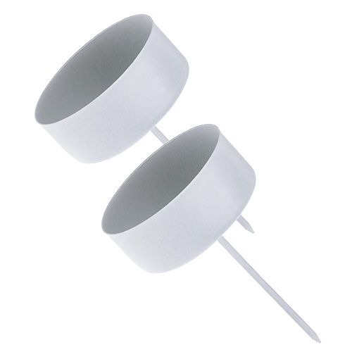 Floristik24 Suporte de luz Tealight branco Ø4cm L7cm 4pcs