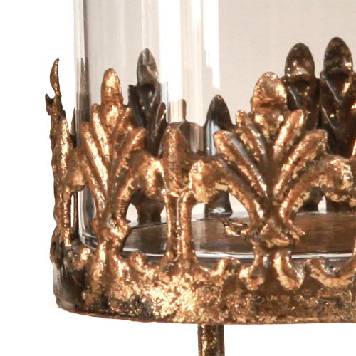 Itens Porta-velas com vidro para conectar em ouro antigo Ø5,5cm 4 peças