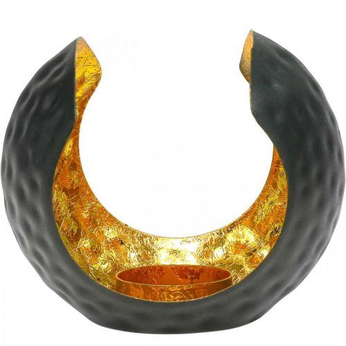 Itens Suporte tealight decoração de mesa ouro preto metal 12×9×10cm