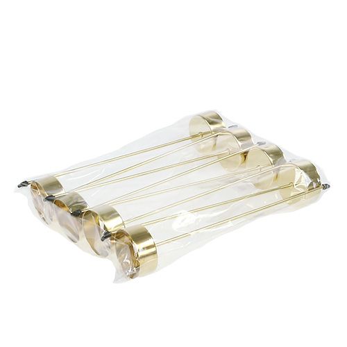 Floristik24 Suporte tealight para colar ouro 21cm 8pcs