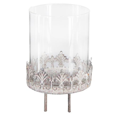Itens Porta-velas para conectar vintage Ø7cm Alt.7,5cm cinza 4 unidades