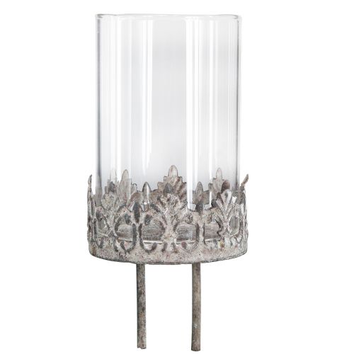 Itens Porta-velas para conectar com vidro de vela cinza Ø5,5cm 4 unidades